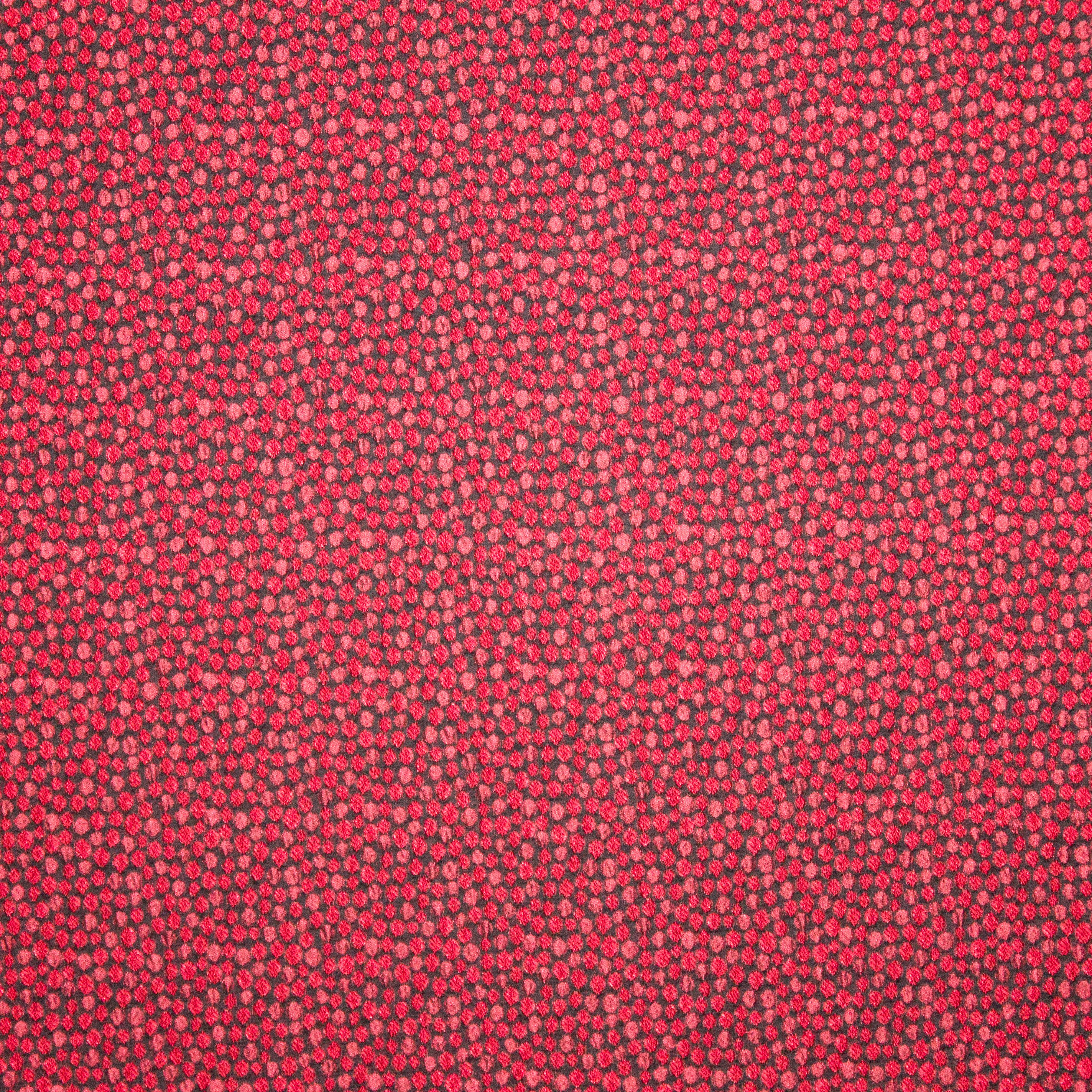 Jacquard met bolletjes in glitterdraad  zwart/rood
